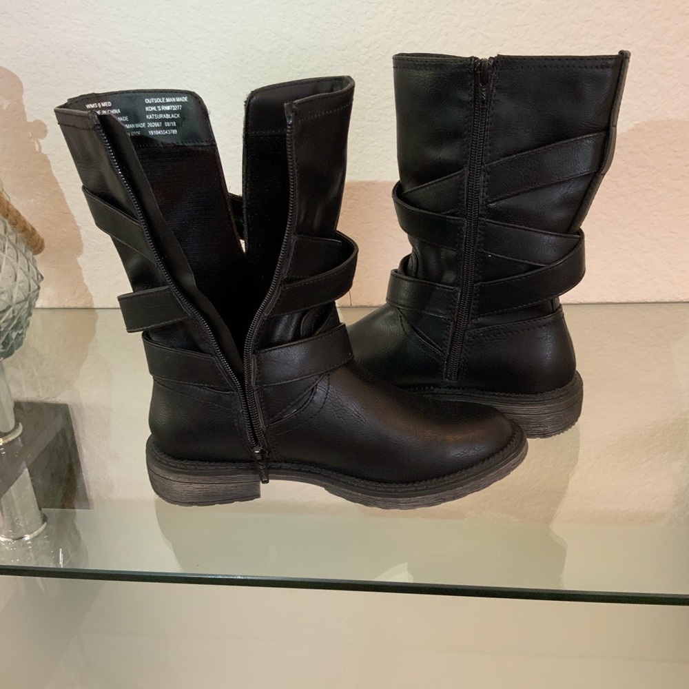 SOLD‼️SO Katsura Moro Faux Leather Buckle Boot NWT - Picture 3 of 6